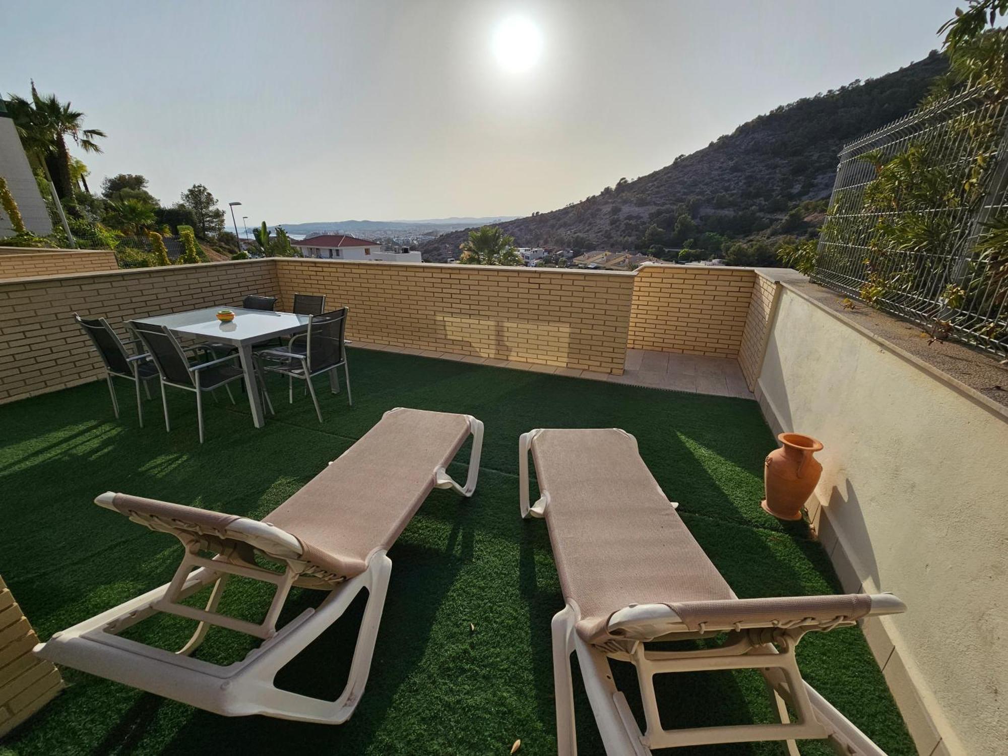 Апартаменти Duplex Moderno 3 Hab Parking, Vistas Al Mar Y Terraza Сіджас Екстер'єр фото